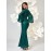 Long Sleeve Shiny Sequin V-neck Elegant Mermaid Hem Formal Dress for Party & Banquet, Women's Clothing